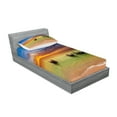 thumbnail image 2 of Ambesonne Tropical Fitted Sheet & Pillow Sham Set, Thailand Boat in Ocean, Twinxl, Multicolor, 2 of 2