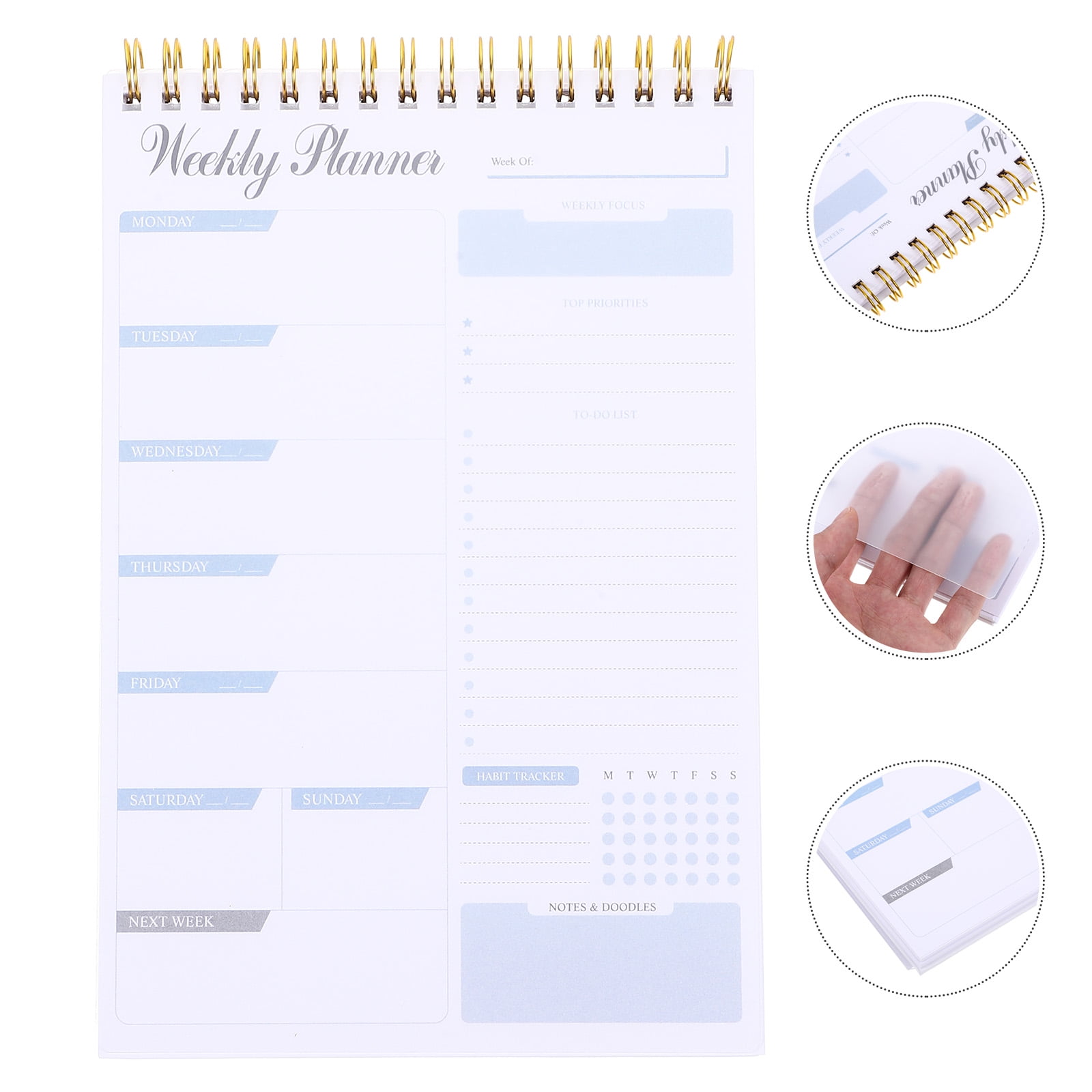 BEADCEST Tear Off Planner Notepad White Paper for Daily Planning 5Pcs