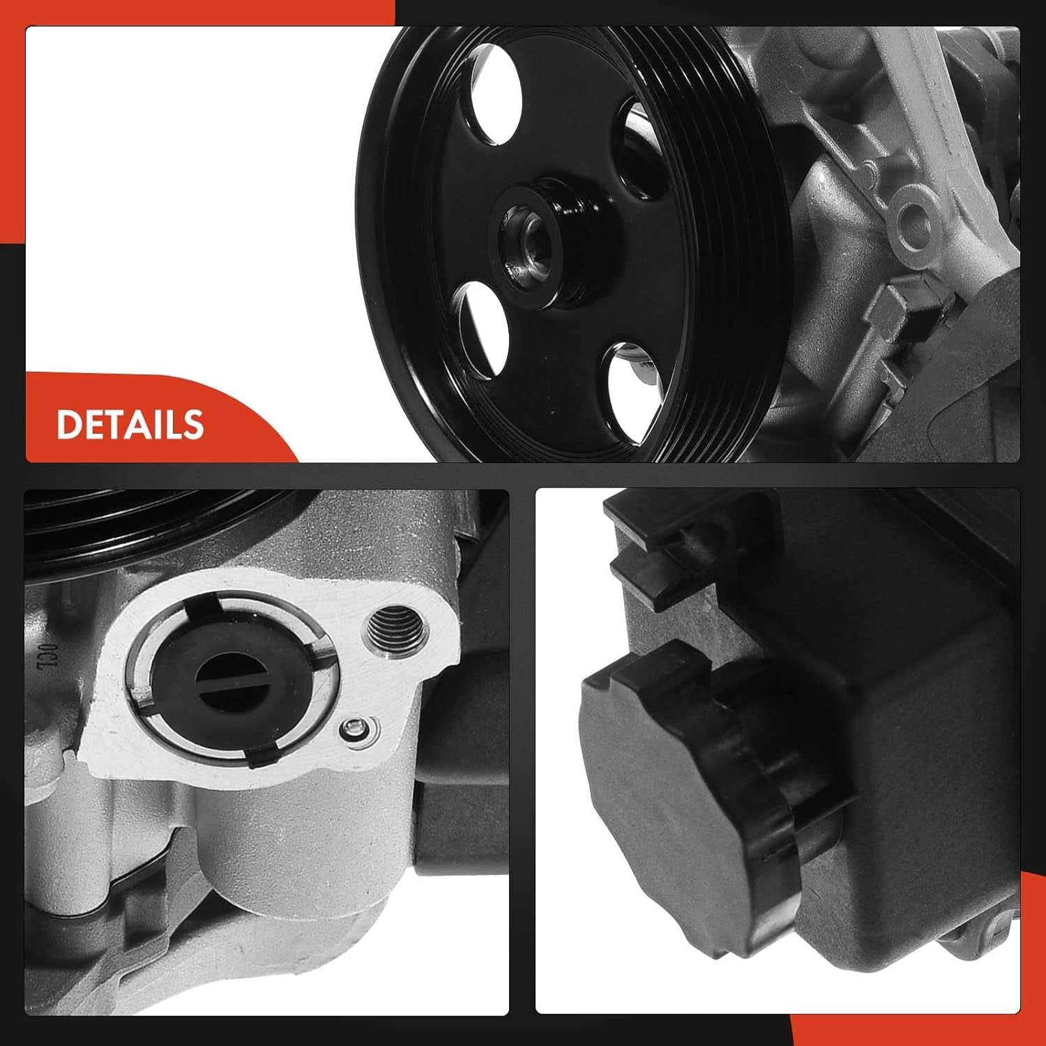 A-Premium Power Steering Pump with Reservoir and Pulley Compatible with Mercedes-Benz C300 2014 C350 2012-2014 V6 3.5L