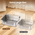 thumbnail image 2 of Rabbit Litter Box  Extra Large Bunny With 304 Stainless Steel Sifting Tray & Hooks Easy To Clean And Odor Control (17.7" * 13.8" 5.9"), 2 of 7