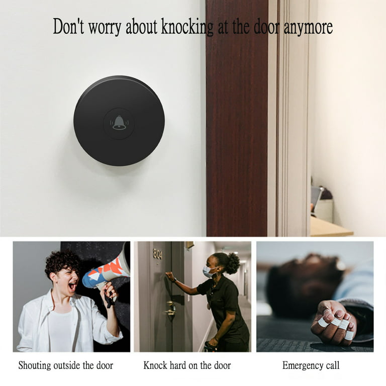 Wireless Doorbell Waterproof Mini House Door Bell Kit 590ft Range