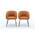 thumbnail image 5 of Dining Chairs Set of 2 with Soft Seat Cushion, Kitchen & Dining Room Chair with Curved Back Support, Upholstered Fabric Kitchen Chairs for Small Space, Metal Legs Dining Chairs, Ginger, 5 of 9