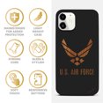 thumbnail image 4 of Case Yard Wooden Case for iPhone-11 Soft TPU Silicone cover Slim Fit Shockproof Wood Protective Phone Cover for Girls Boys Men and Women Supports Wireless Charging Air Force 1 Design, 4 of 7