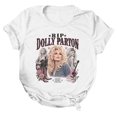 thumbnail image 2 of Women's Dolly Shirts Country Music Legend T-Shirt Crewneck Short Sleeve Shirt Vintage Graphic Tee Loose Fit T-Shirt Casual Tops S, 2 of 5