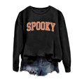thumbnail image 5 of Halloween Sweatshirt for Women Casual Long Sleeve Pullover Sweatshirt for Daily Comfort and Style Black L, 5 of 5