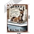 thumbnail image 5 of Donkey Decor Wash Your Hooves Retro Aluminum Sign 12x16 IN Metal Tin Sign Funny Bathroom Wall Decor Donkey Gifts Donkey Wall Art for Bathroom Boho Room Decor Farmhouse Decor, 5 of 6