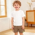 thumbnail image 2 of TOWED22 Summer Toddler Boys Girls Shorts Kids Cotton Running Athletic Casual Shorts Coffee,1-2 Y, 2 of 6