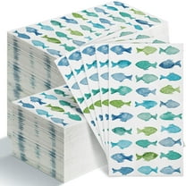 200 Pcs Fish Paper Guest Napkins Disposable Hand Towels for Bathroom Paper Disposable Guest Towels Napkins for Spring and Summer Wedding Bathroom Birthday Dinner Party