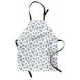 thumbnail image 1 of Floral Apron, Delicate Flowers and Leaves Botanical Art, Unisex Kitchen Bib with Adjustable Neck for Cooking Gardening, Adult Size, Ceil Blue White, by Ambesonne, 1 of 4