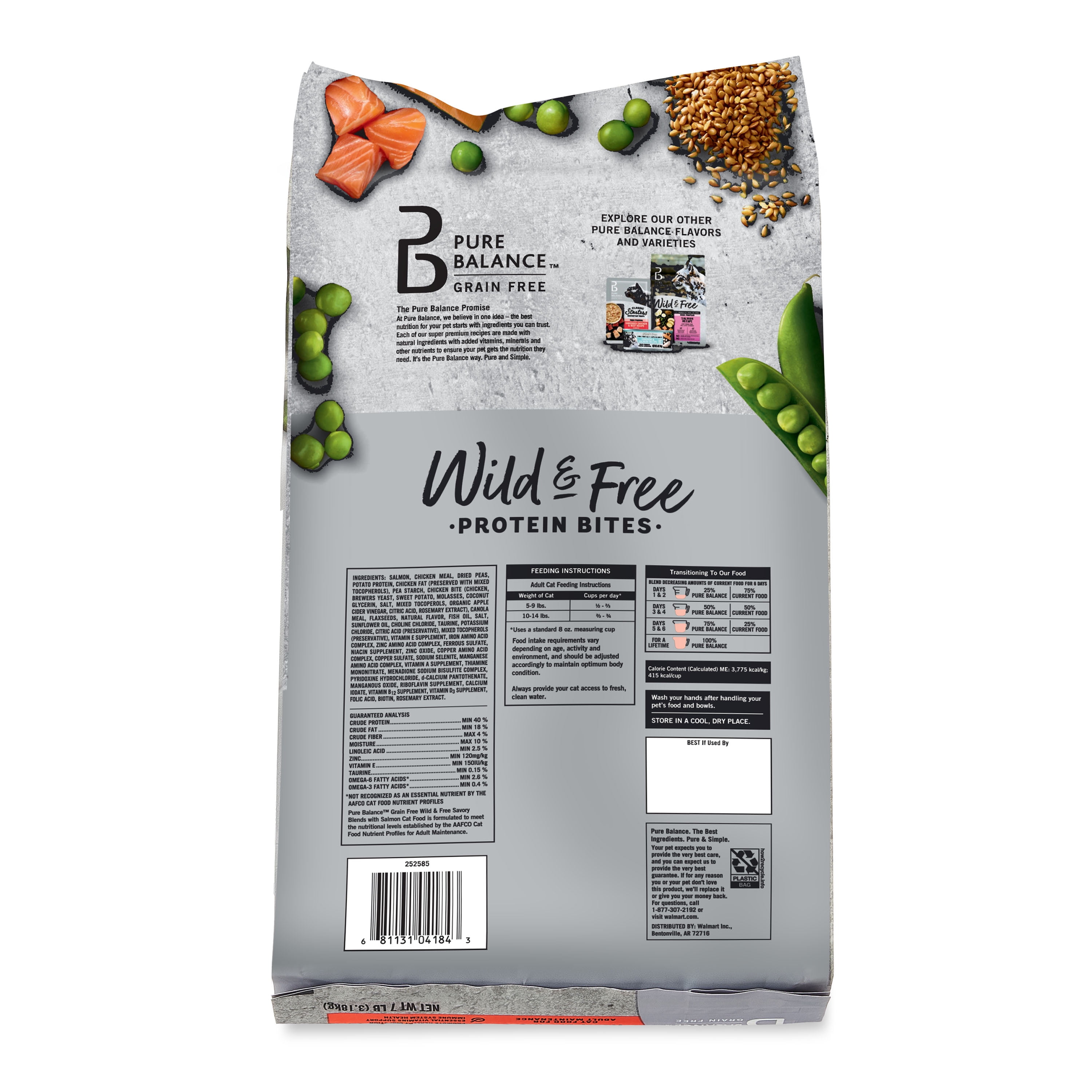 Pure Balance Wild Free Protein Bites Savory Blends With Salmon Dry C