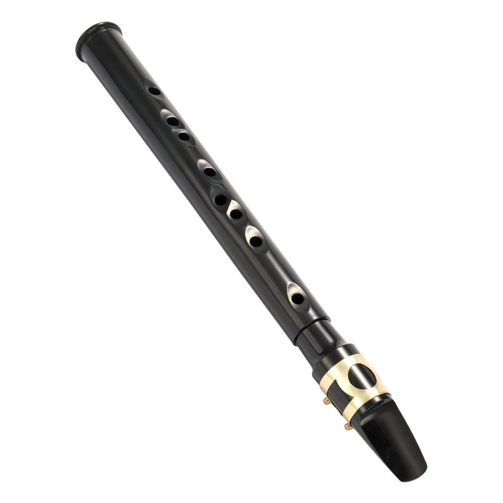 JJmooer Saxophone portable Mini Saxophone portable de poche noire avec instrument de transport du vent