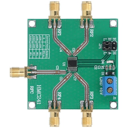 

LYUMO RF Switch Module Frequency Switching Board RF Switch Module 1 Pole DC‑3.5 GHz 4 Throw Wireless Band Switching Board Accessory HMC241