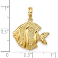 thumbnail image 3 of 14K Yellow Gold Polished Engraved Fish Charm (15.4 X 20) Made In United States k7674, 3 of 5