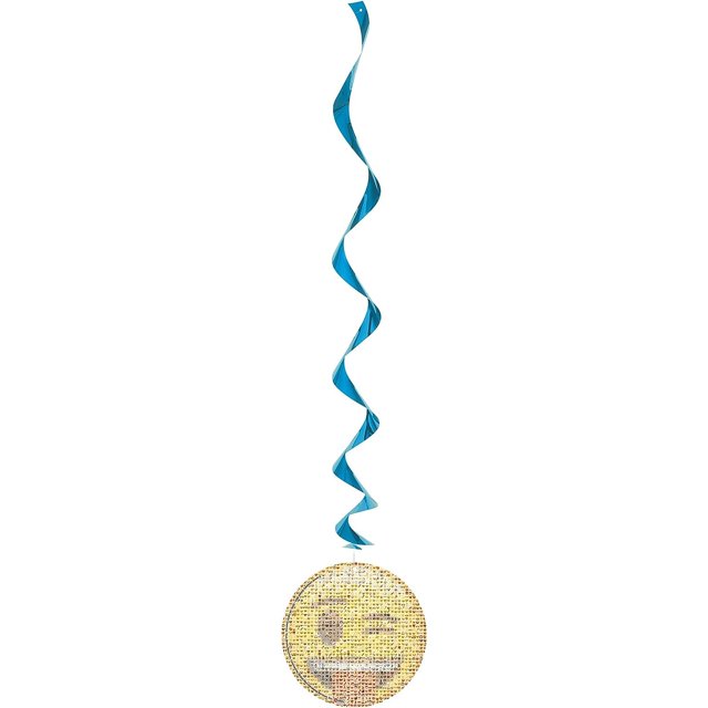 Emoji - Decoración Colgante Diseño Remolino - Pack de 3 (Amarillo, Azul)