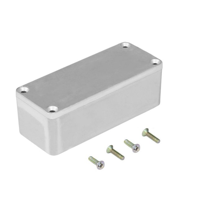 2X Diecast Aluminium Electronics Project Box Case Enclosure Instrument 1590A Style Guitar Effects Aluminium Stomp Box
