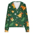 thumbnail image 5 of Womens Fleece Cardigan Coat Button Closure Christmas Print Casual Fashion Style Outerwear, 5 of 5