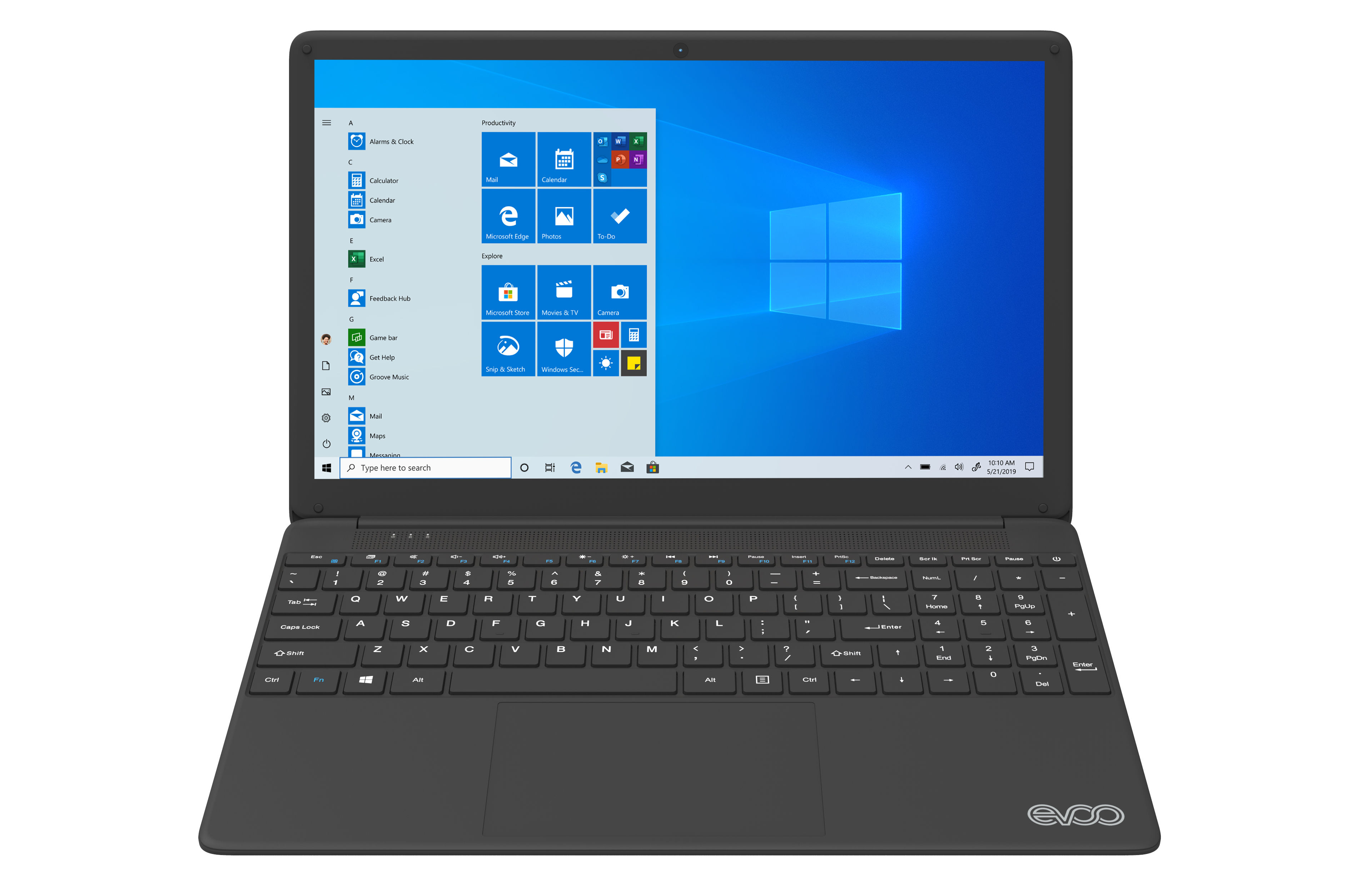 EVOO 15.6" FHD Ultra Thin Intel® Core™ i7 8GB Memory, 256GB SSD, Windows 10 Home, Black - image 2 of 7