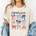 thumbnail image 2 of America Christian Bows T-Shirt – Patriotic Faith-Based Tee with Bible Verses & USA Colors – 4th of July Shirt for Women, Girls, Christian Moms & Faith Apparel Lovers, 2 of 7