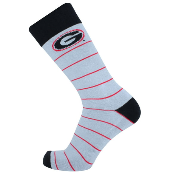 DB Fan Gear Chaussettes Habillées à Rayures Rouges pour Hommes, Gris/rouge/noir, Taille Unique, NCAA sous Licence Officielle