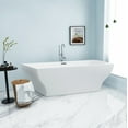 thumbnail image 7 of Aqua Eden VTSQ673223 67 in. Freestanding Square Acrylic Tub with Drain, White, 7 of 7