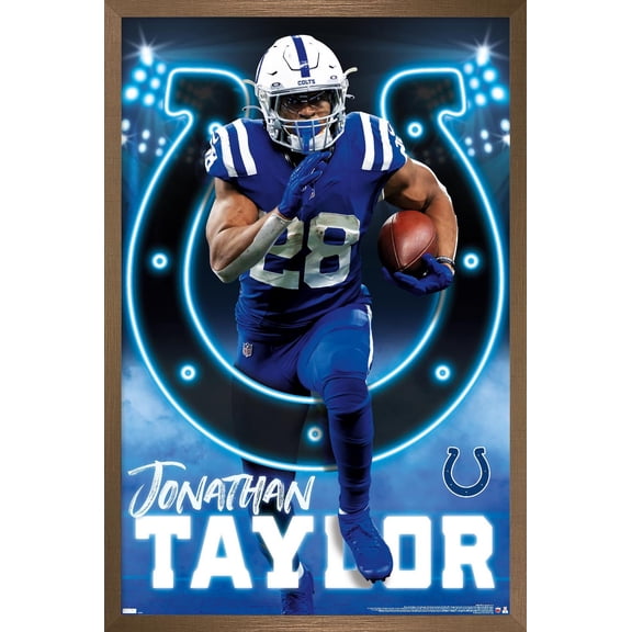 NFL Indianapolis Colts - Jonathan Taylor 22 Wall Poster, 22.375" x 34" Framed