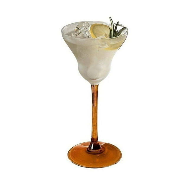 Verres à Martini à Pied, 6,4 Oz Coupes de Cocktail Colorées Élégantes Verres Coupe à Longue Tige