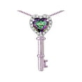 thumbnail image 3 of Star K � Key to My Heart Pendant Necklace with Rainbow Mystic Topaz, 3 of 9