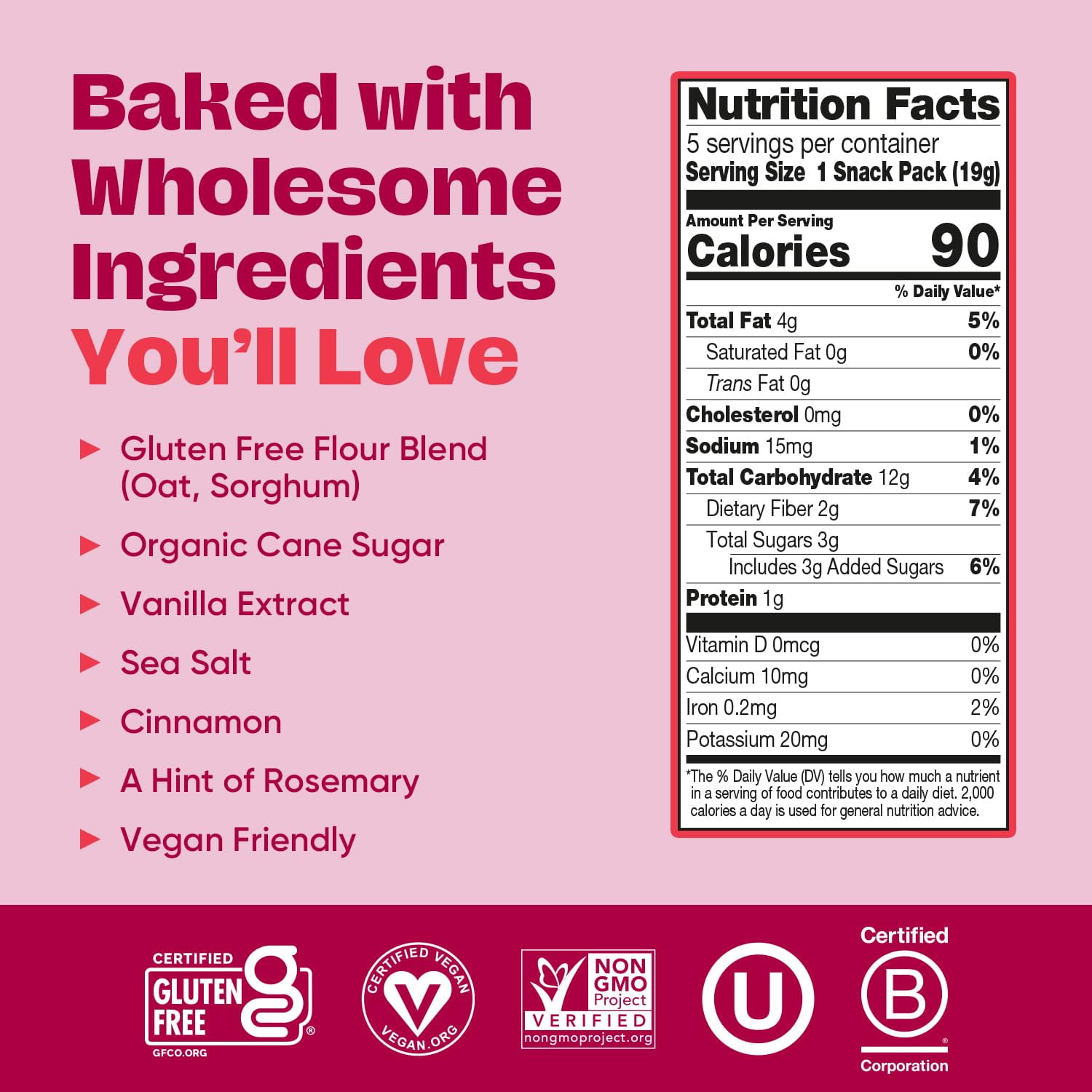 Partake Foods Gluten Free Classic Graham Cracker Minis - Vegan - Free From the Top 9 Allergens Including Dairy, Wheat, Soy, Eggs, & Peanuts - Non GMO - Safe School & Office Snack (20 Packs, 0.67 oz)