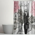 thumbnail image 5 of Fashion Women Shower Curtain Set Paris Eiffel Tower Shower Curtain Decor for Girls 72x72Ines Waterproof Polyester Fabric Shower Curtain with 12 Hooks (Paris), 5 of 5
