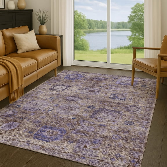 Addison Rugs Chantille Indoor/Outdoor Traditional Brown Machine Washable Rectangle Rug, 10' x 14'