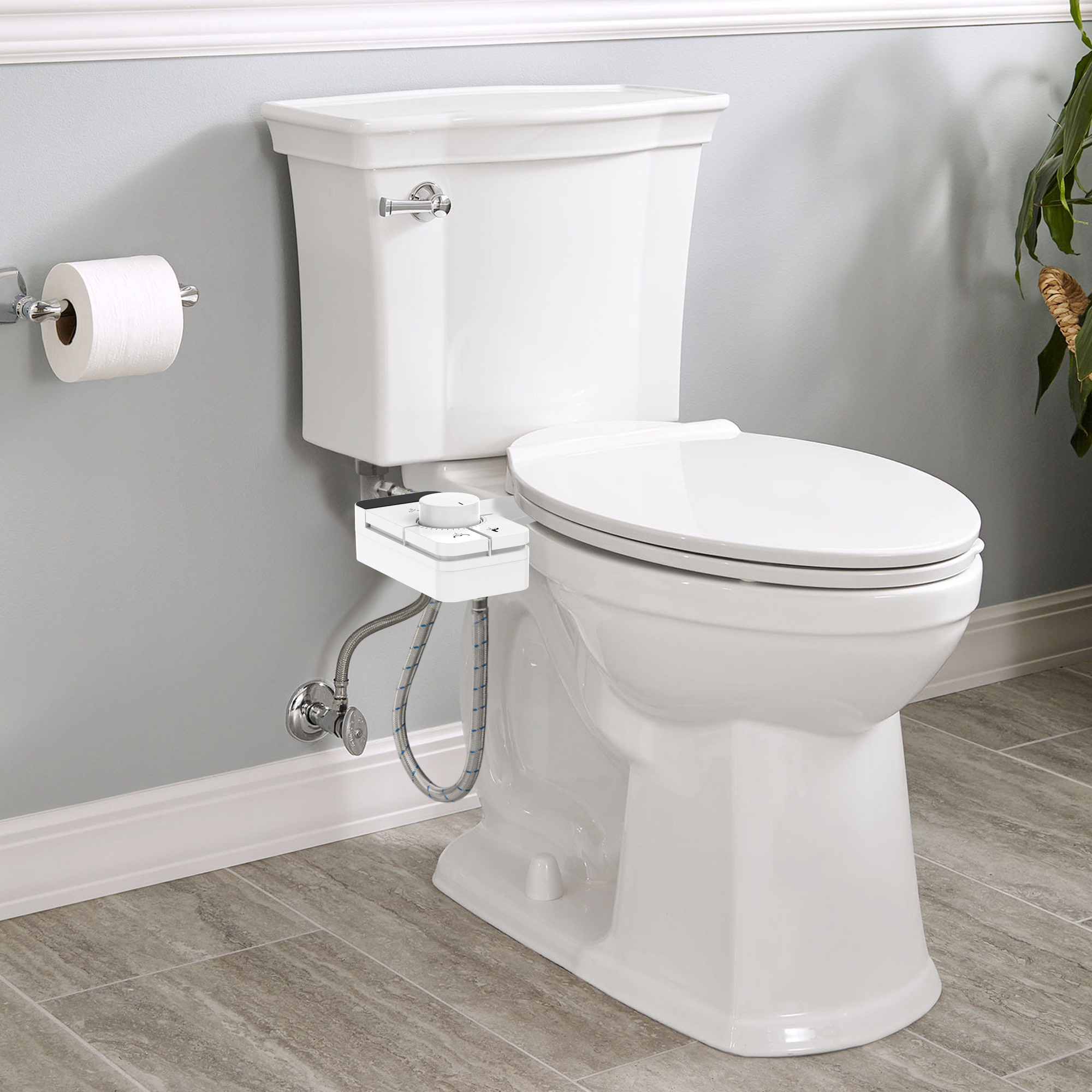 Bidet Attachment for Toilet Self Cleaning Dual Nozzles, Adjustable Water Pressure, Feminine & Rear Wash, Non-Electric Fresh Water Bidet Toilet Seat Attachment B021