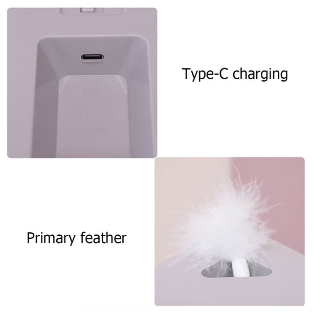 ABS Cat Feather Toy Anti-caída Funny Cat Stick para artículos para mascotas (Púrpura) Ehuebsd Para estrenar