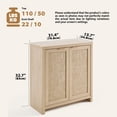 thumbnail image 5 of ARKANTOS Rattan Sideboard Buffet Cabinet with 2 Doors and Adjustable Shelves, Light Natural Oak, 5 of 9