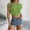 Green T-shirt for women, variant on jtjvou Summer Cropped Sweater Vest Cable Knit Crop Top Trendy Cap Sleeve Crop Tank Tops Yellow M