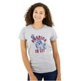 thumbnail image 3 of Statue of Liberty America is Lit Joke Womens Slim Fit Graphic Tee Brisco Brands S, 3 of 6