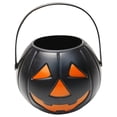 thumbnail image 2 of 6PC Halloween Pumpkin Buckets Candy Basket, Black Candy Bucket for Collecting Treats and Festive Decor, Pumpkin Holder for Halloween Parties,2.8x2.2 Inch, 2 of 7