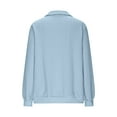 thumbnail image 5 of Htigea 1/4 Zip Up Sweatshirt for Women Textured Long Sleeve Pullover Fall Casual Comfy Shirts with Pocket Sky Blue S, 5 of 6