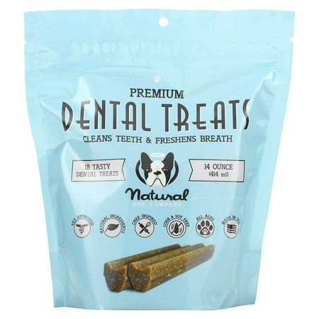 UPC: 0741099000945 | Dental Treats  Cleans Teeth & Freshens Breath  18 Tasty Dental Treats  14 oz (414 ml)  Natural Dog Company