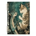 thumbnail image 2 of WOBOGO Cat and Dragon Drawing Notebook College Horizontal Grid Paper Ink Spill Resistant Water Resistant Cover 8.3x5.7x0.4in, 2 of 8