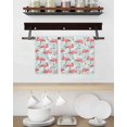 thumbnail image 3 of Pink Flamingo Kitchen Dish Towels for Drying Dishes Set of 4, Blue Summer Tropical Plants Leaves Waffle Weave Microfiber Hand Tea Bathroom Towels Quick Dry & Absorbent Towel 15.7x23.6, 3 of 7