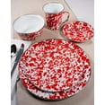 thumbnail image 3 of Golden Rabbit Enamelware Red Swirl Pattern - 20 inch Large Tray - Golden Rabbit Enamelware, 3 of 4