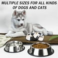 thumbnail image 6 of Minzimin Stainless Steel Dog Cat Bowl with Rubber Base 4 Pack Pet Feeder and Water Bowls Stackable Non-Slip Puppy Dishes for Small Medium Animals Kitten Rabbit, 6 of 7