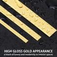 thumbnail image 2 of Glossy Gold Peel and Stick PVC Molding Trim, Flexible DIY Wall Accent Strip for Mirror Frame, Cabinet, Edges & Borders and Tiles (394''L x 1.6''W), 2 of 8