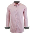 thumbnail image 3 of Men's Long Sleeve Slim-Fit Solid Dress Shirts (S-3XL), 3 of 9