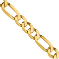 thumbnail image 2 of 14K Solid Yellow Gold 7mm Figaro Link Chain Necklace, 2 of 6