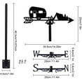 thumbnail image 2 of Campfire Weather Vane Forest Cabin Weathervane Black Metal Weathercock Trucks Wind Vanes Garden Farmhouse Decorative Wind Direction for Outdoor Roof Yard Barn Sheds Decoration Mixed Color, 2 of 7