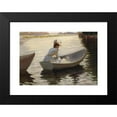 thumbnail image 2 of Albert Edelfelt 18x13 Black Modern Framed Museum Art Print Titled - Woman in a Boat (1886), 2 of 5