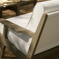 thumbnail image 4 of Saratoga Outdoor Patio Teak Wood Loveseat in Weathered Gray White, 4 of 10