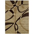 thumbnail image 1 of Tapis Surdimensionné Contours la Chic 7 Pi. 10 Po. x 10 Pi. 6 Po., Chocolat, 1 of 1