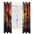thumbnail image 3 of Sunset Jumping Dolphin Modern Window for Living Room Curtains for Child Bedroom Kitchen Decor Blinds Drapes, 3 of 7